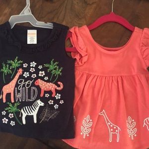 Two Gymboree girls shirts